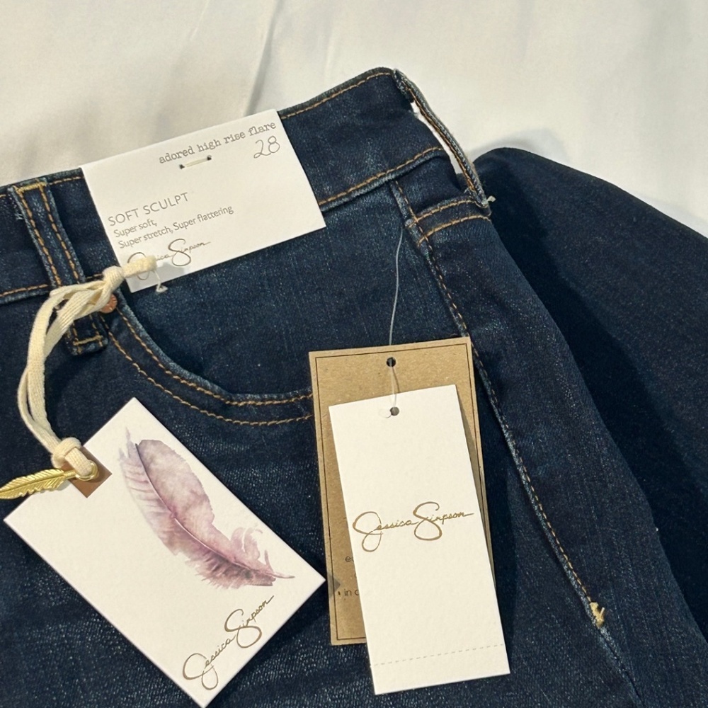 New with Tags Jessica Simpson Adored High Rise Flare Jeans, Size 28 - Picture 9 of 9
